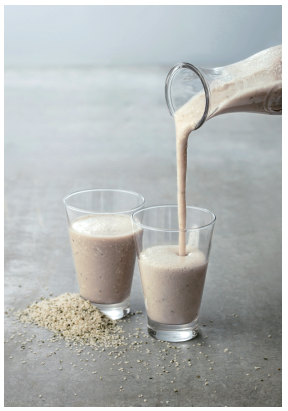 hemp seed milk made with ozen blender