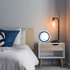 avari av-525 blue air purifier in a  bedroom