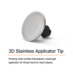 purewave cmx 3d stainless applicator tip - pivoting wide-surface therapeutic cream/gel applicator for those hard to reach places