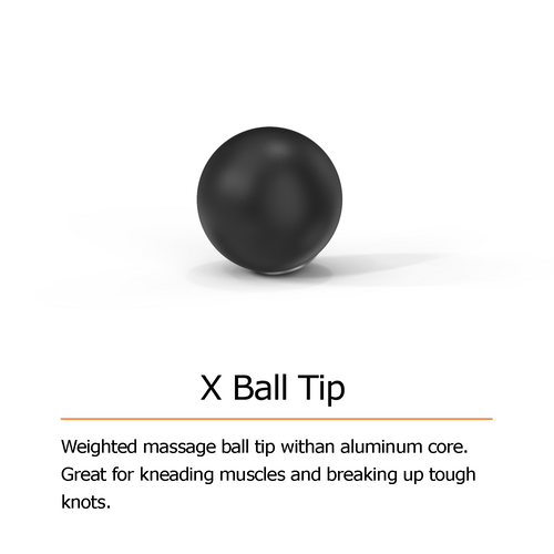 purewave cmx x ball tip - weighted massage ball tip with an aluminum core. great for kneading muscles and breaking up tough knots 2