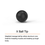 purewave cmx x ball tip - weighted massage ball tip with an aluminum core. great for kneading muscles and breaking up tough knots 2