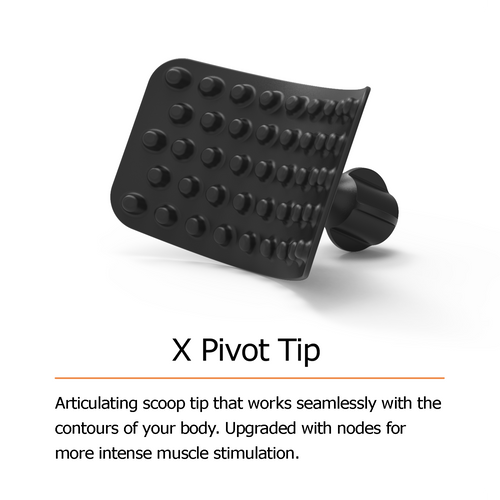 purewave cmx x pivot tip. articulating scoop tip that works seamlessly with the contours of your body. upgraded with nodes for more intense muscle stimulation 