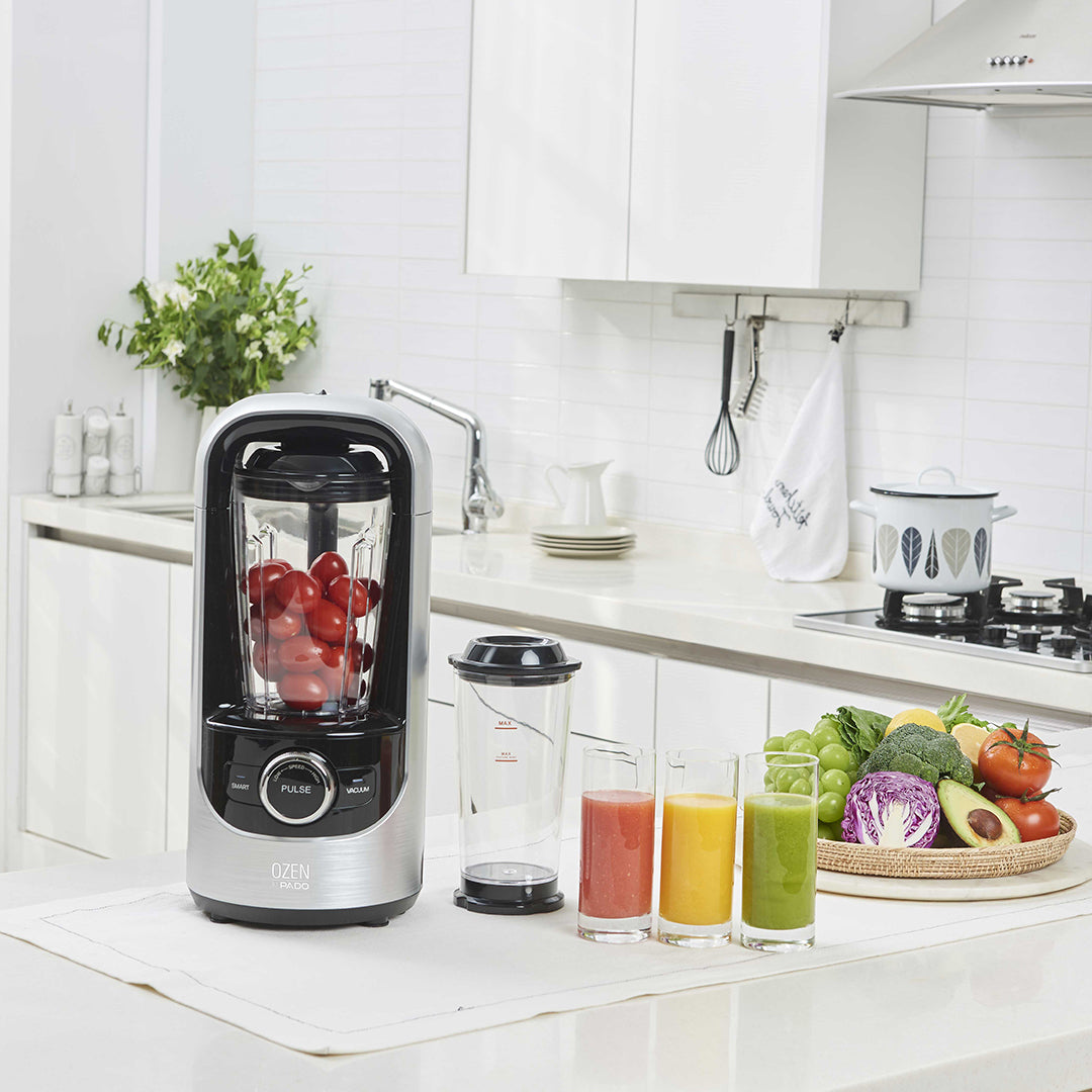 ozen 500 in white kitchen with vegetables on the counter 