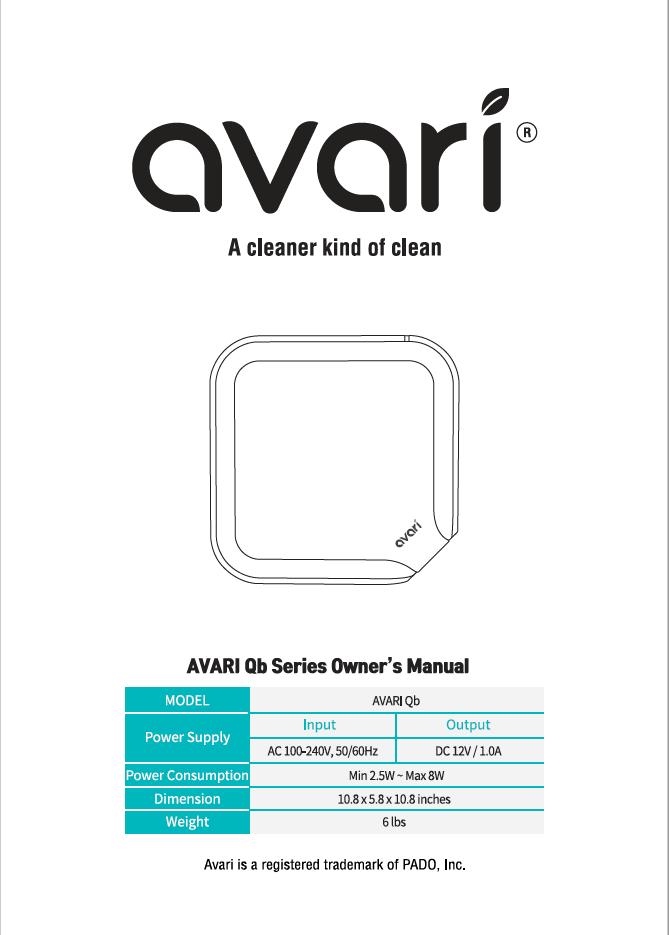 avari qb manual cover image