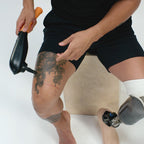 Patient trying out purewave cmx on his leg