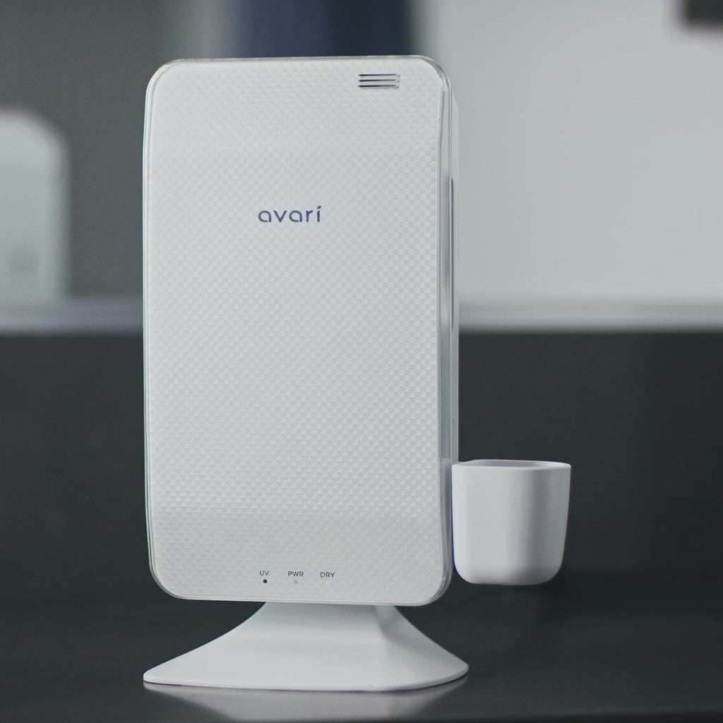 avari ts-2000 toothbrush sanitizer white product 15 sec video